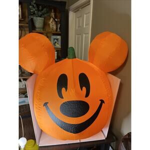Gemmy 2011 Disney Mickey Pumpkin Airblown Inflatable - WORKS - NEW 3 Feet Tall